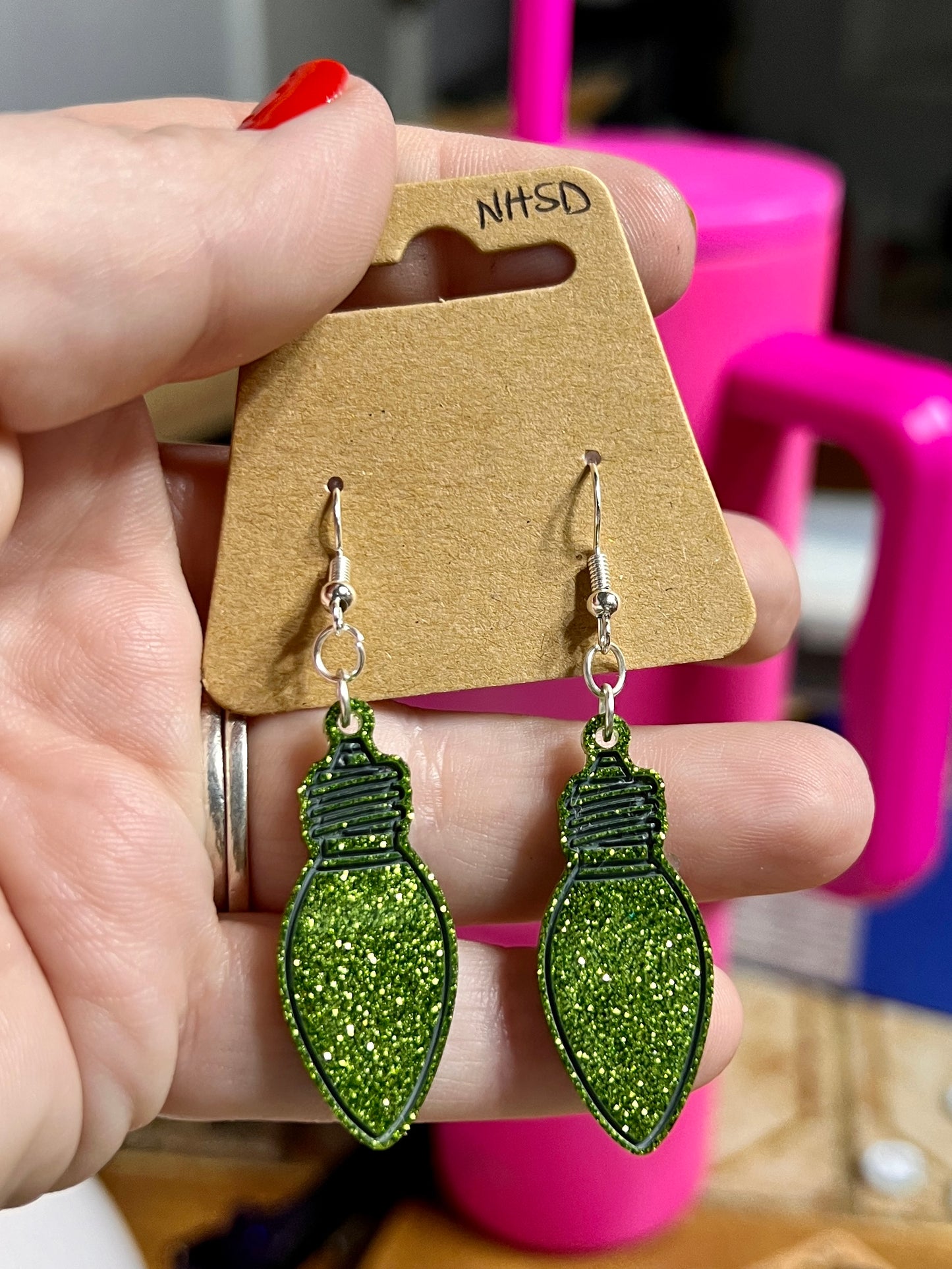 Christmas Light Earrings