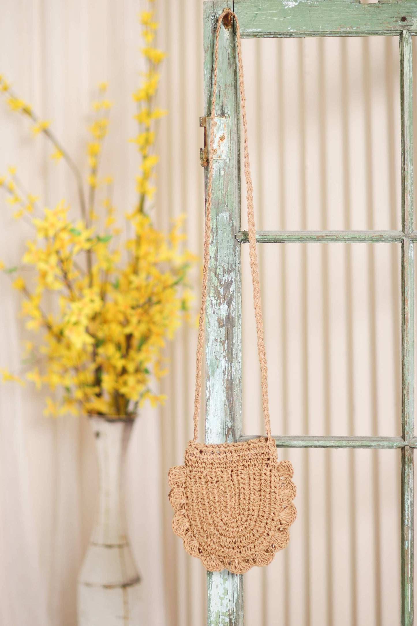 Caribbean Passport Boho Spring Handcrafted Rattan Mini Purse