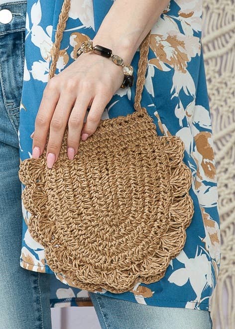 Caribbean Passport Boho Spring Handcrafted Rattan Mini Purse