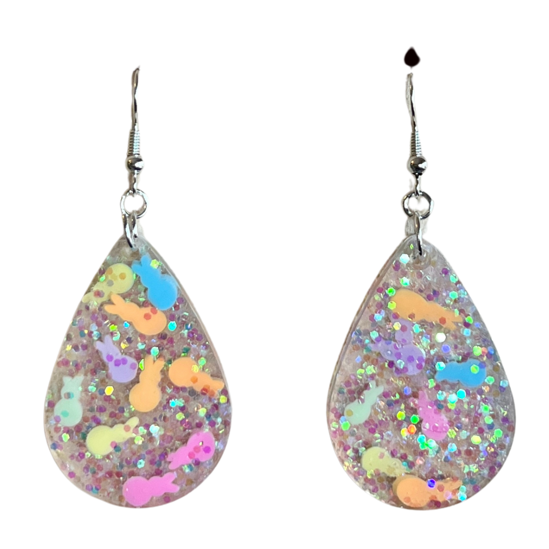 Large Drop Bunny Earrings