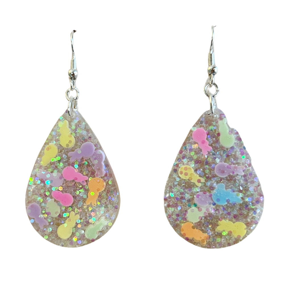 Large Drop Bunny Earrings