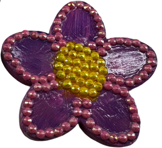 Purple and Pink Daisy Magnet