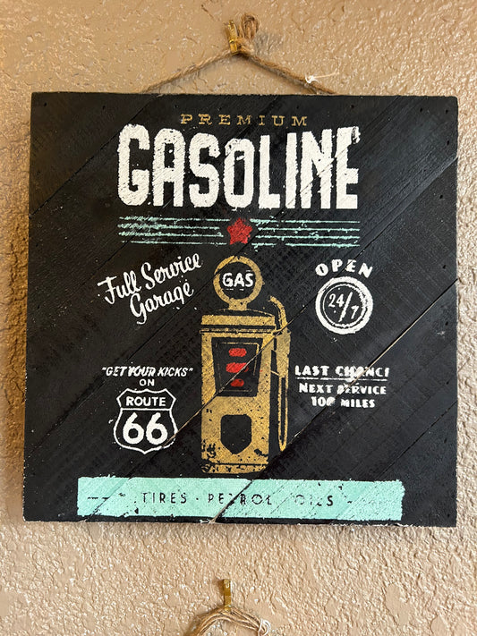 Gasoline square sign