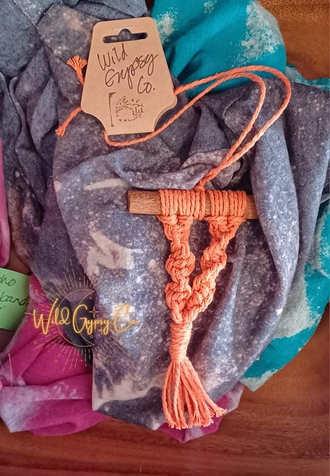 Boho Macrame Cinnamon Stick Essential Oil Diffuser Wall Decor