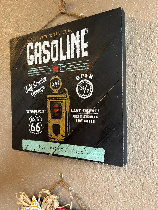 Gasoline square sign