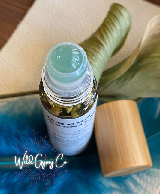 Green Aventurine Crystal Baller Essential Oil Perfume Blend 10ml Roller