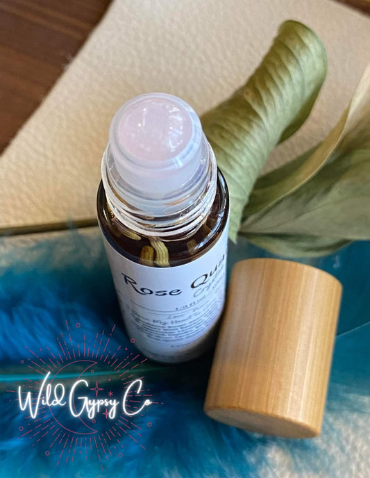 Rose Quartz Cryatal Baller Essential Oil Perfume Blend