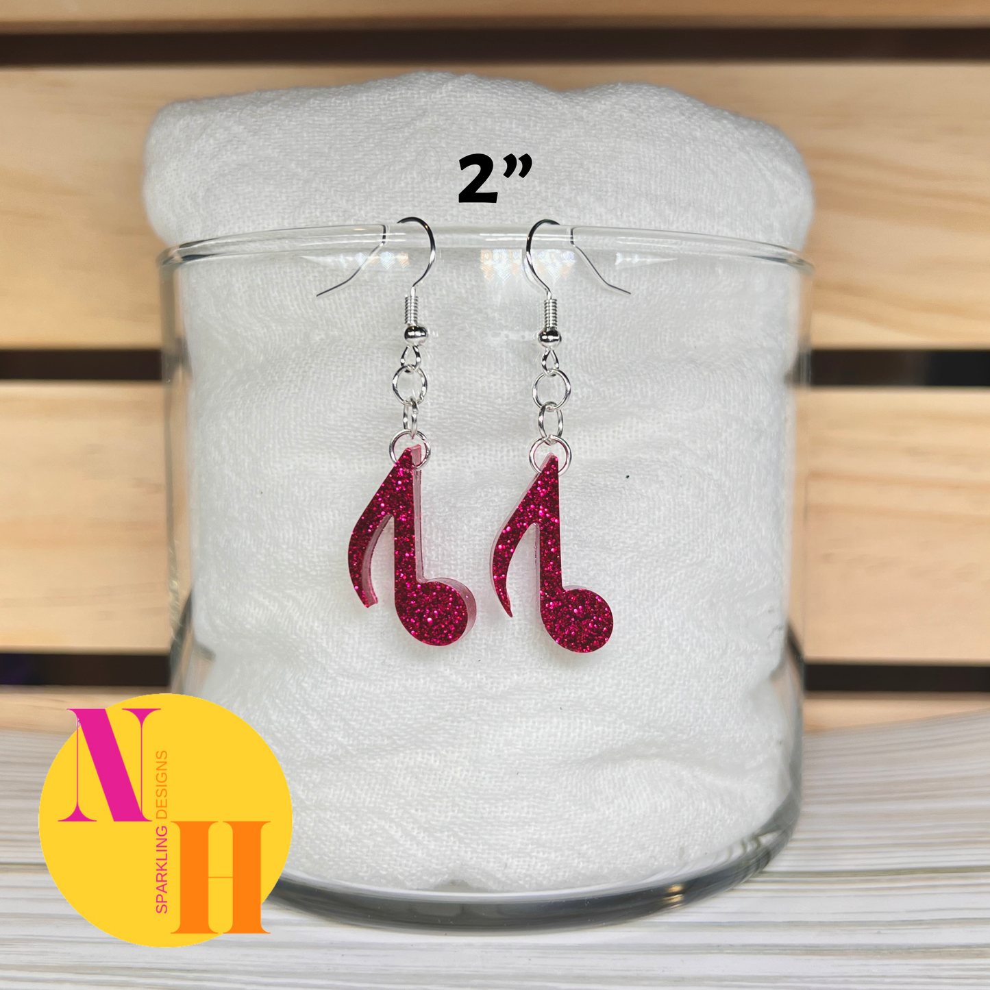 Small and Large Music Earrings