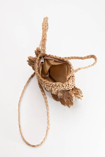 Caribbean Passport Boho Spring Handcrafted Rattan Mini Purse