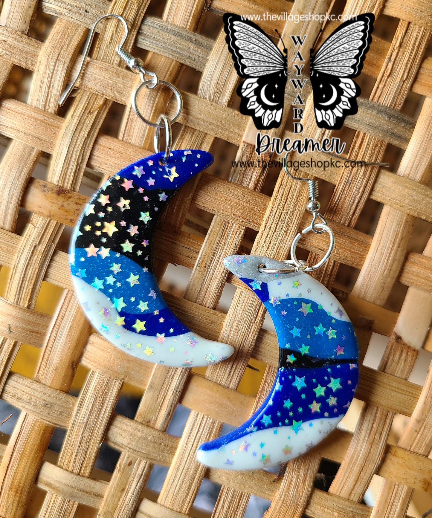Crescent Moon Drops by Moon Dust Jewelry