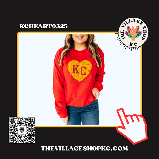 KCHEART0325 KC Graphic Tees, Long Sleeve Tees, Sweatshirts & Hoodies
