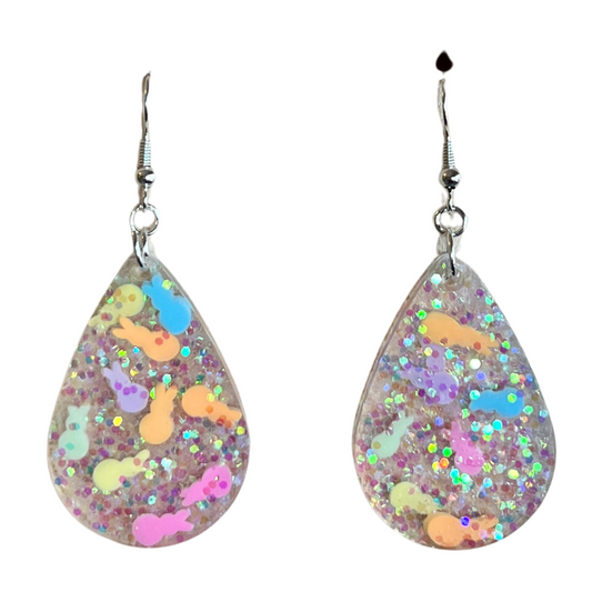 Large Drop Bunny Earrings