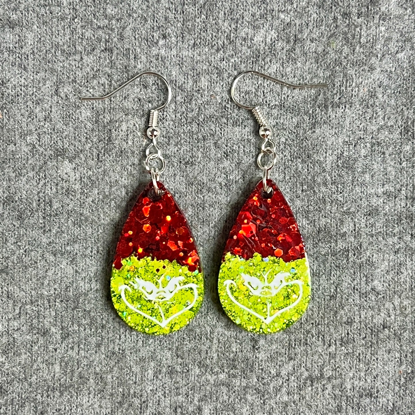 Christmas Green Grouch Earrings