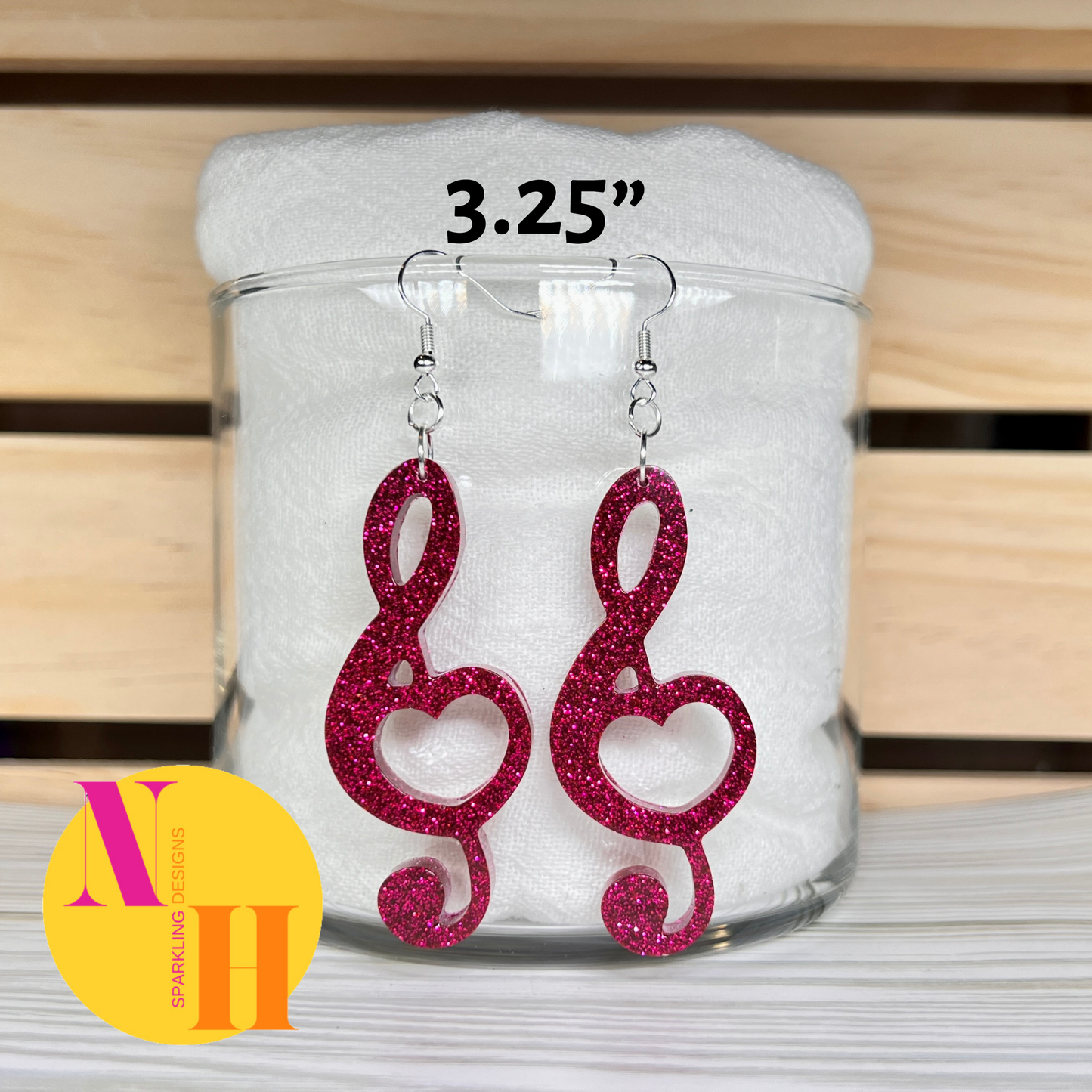 Small and Large Music Earrings