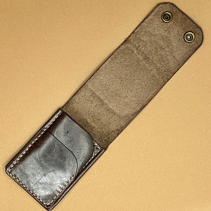 Leather Vertical Bifold Wallet (olive)