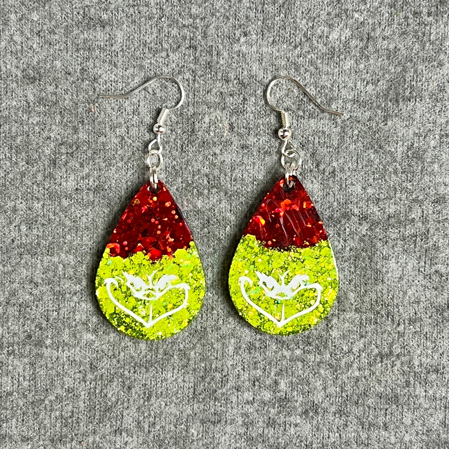 Christmas Green Grouch Earrings