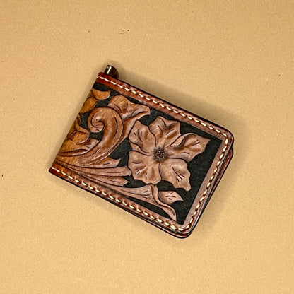 Leather Wallet w/Money Clip
