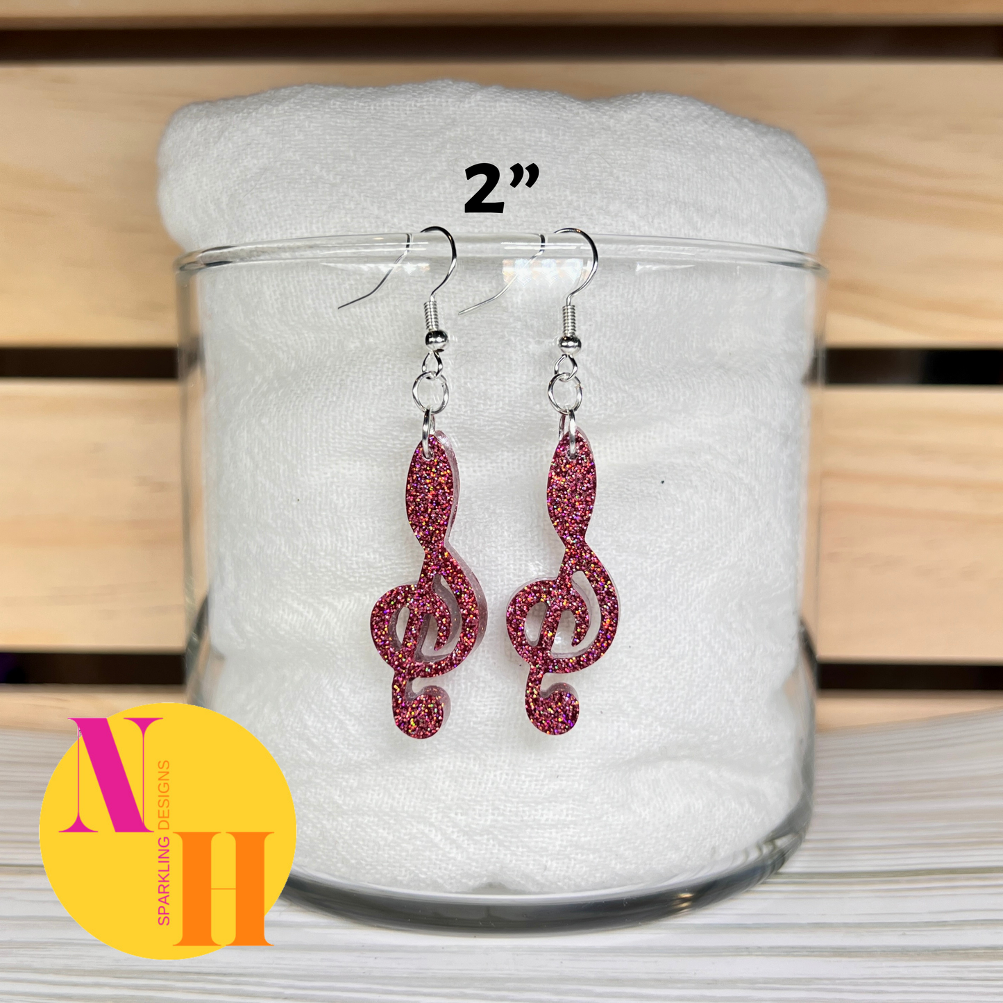 Small and Large Music Earrings