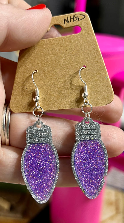 Christmas Light Earrings