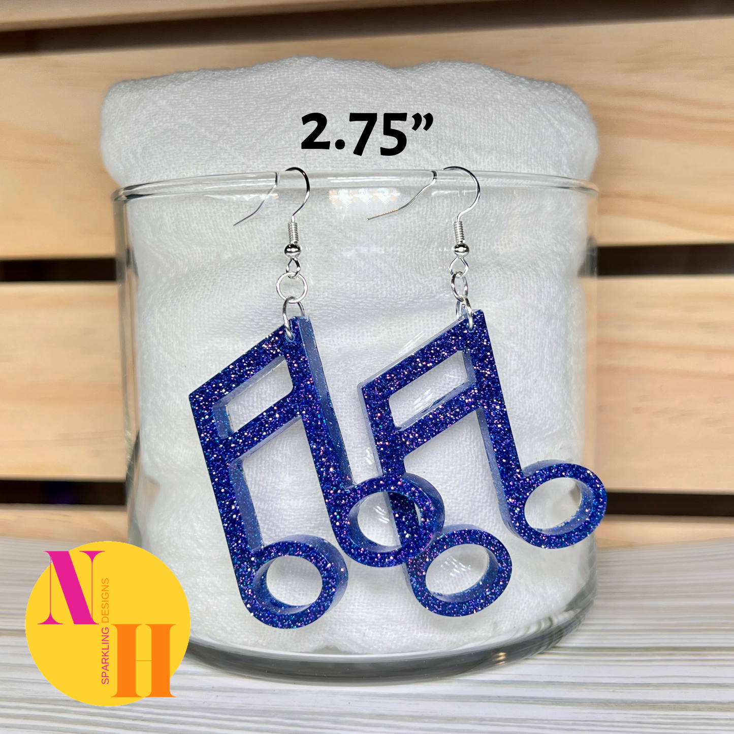 Small and Large Music Earrings