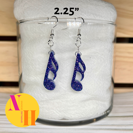 Small and Large Music Earrings