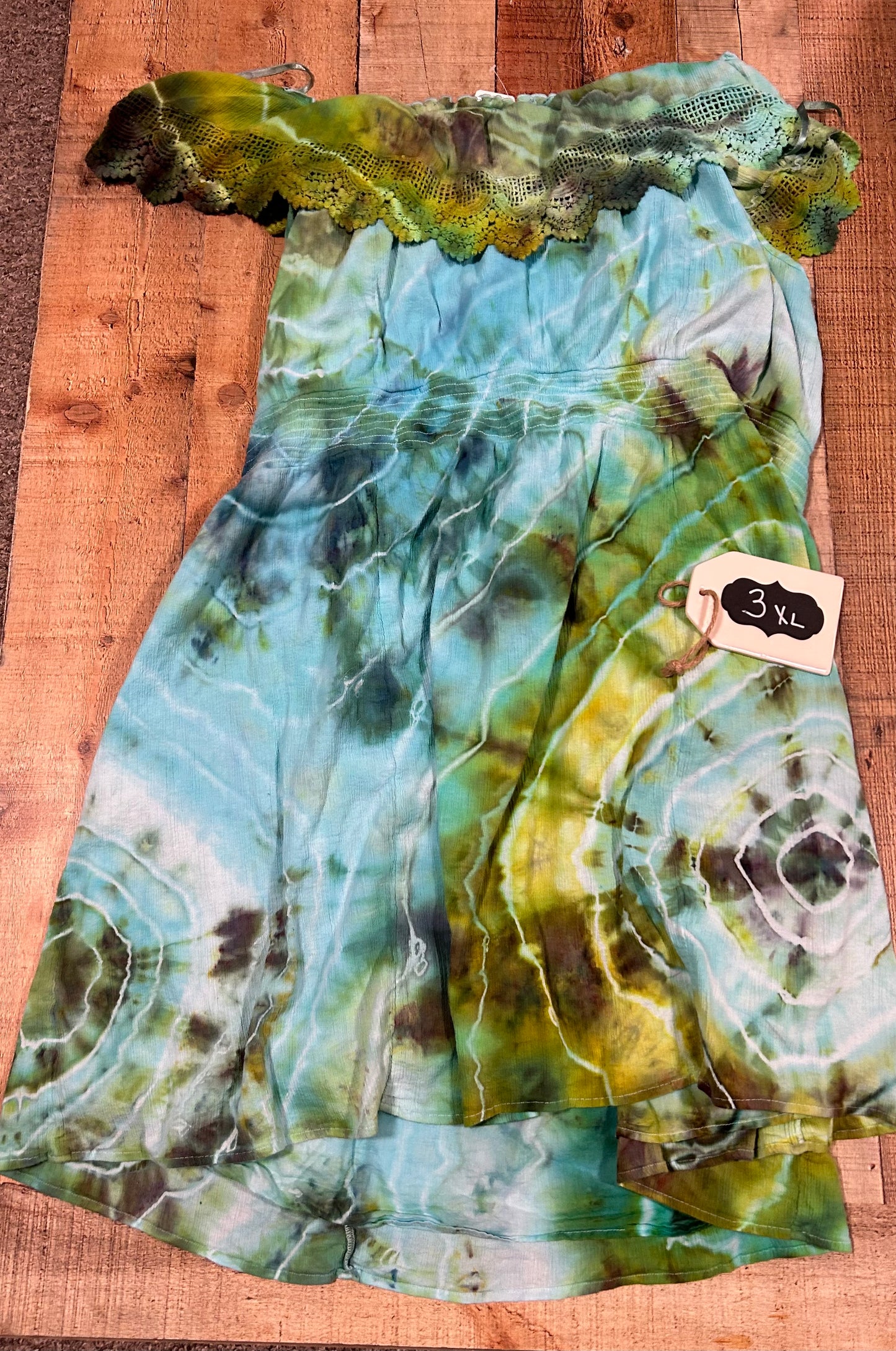 Ice dyed 26/28w or 3XL geode dress