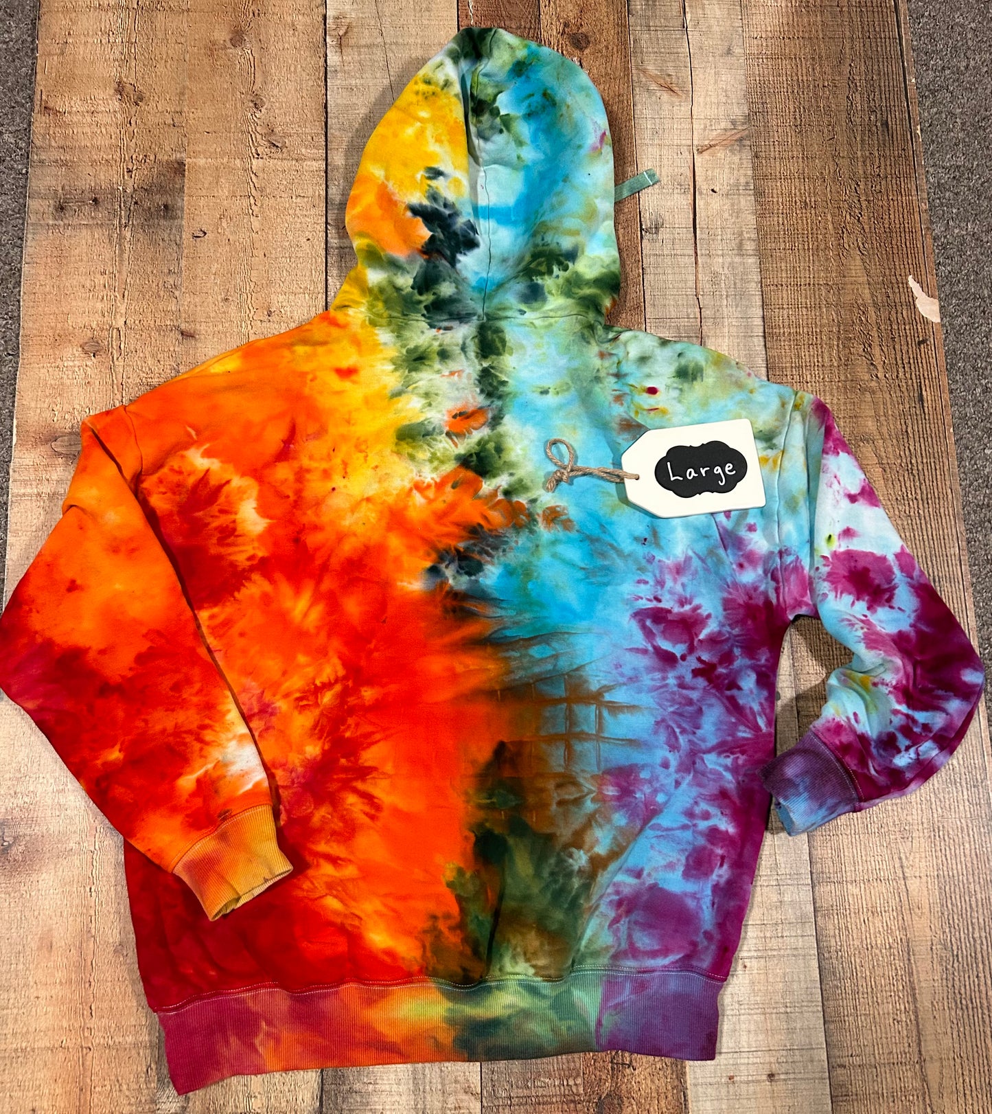 Women’s Large ice dyed Buffalo hoodie