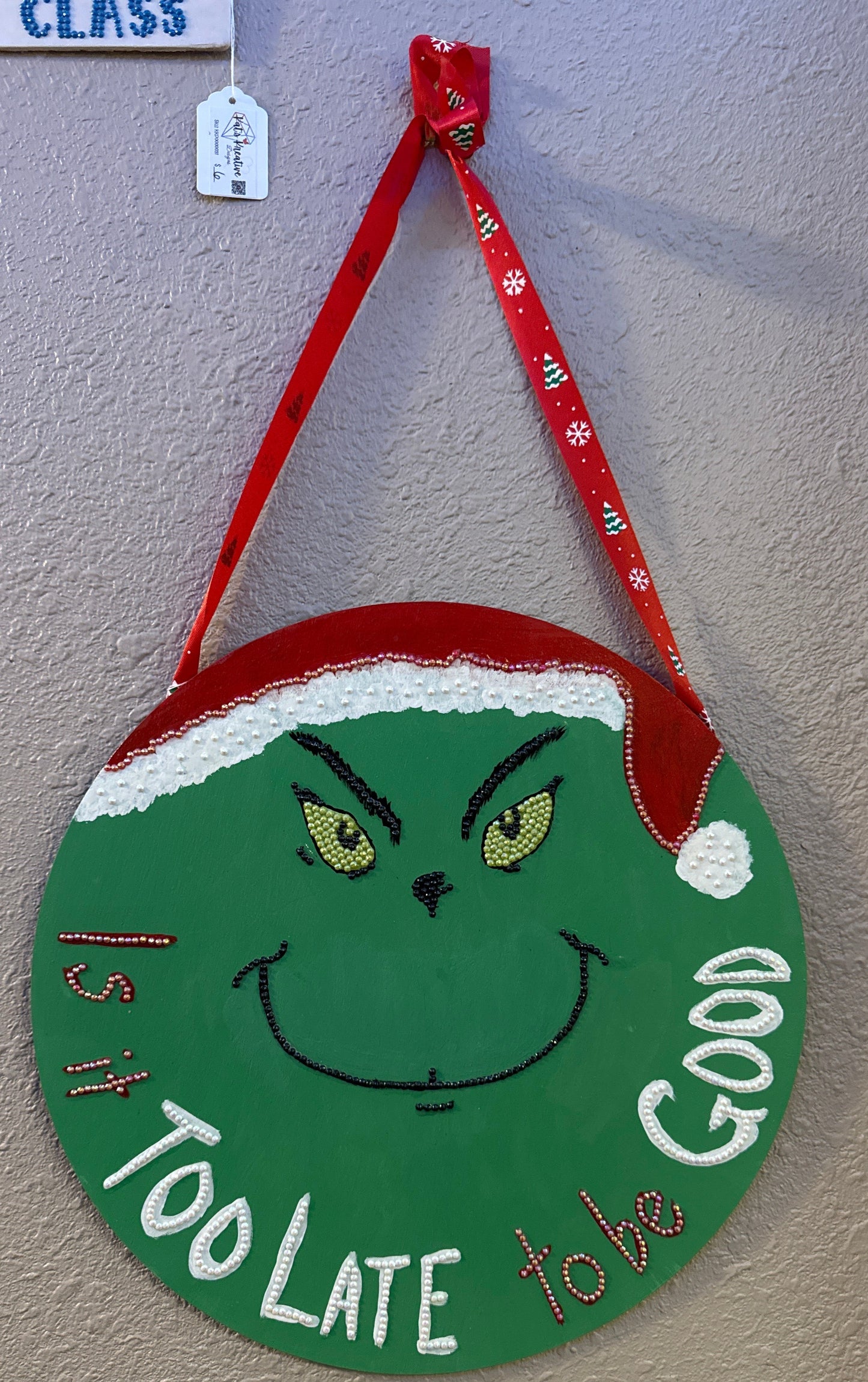 Grinch Face Sign - 50% off