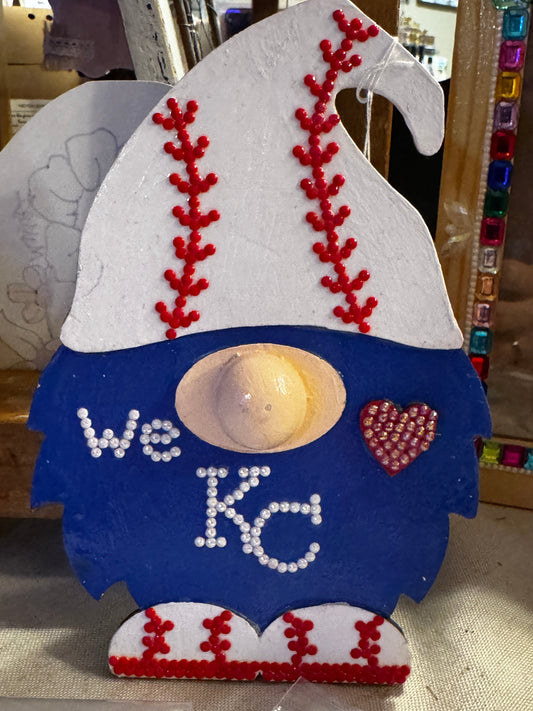 Royals We Love KC Gnome table sign