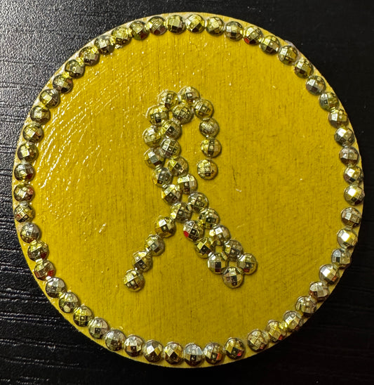 Gold Childhood Cancer Awareness Ribbon magnet