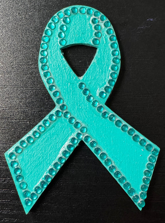 Turquoise Awareness Ribbon magnet