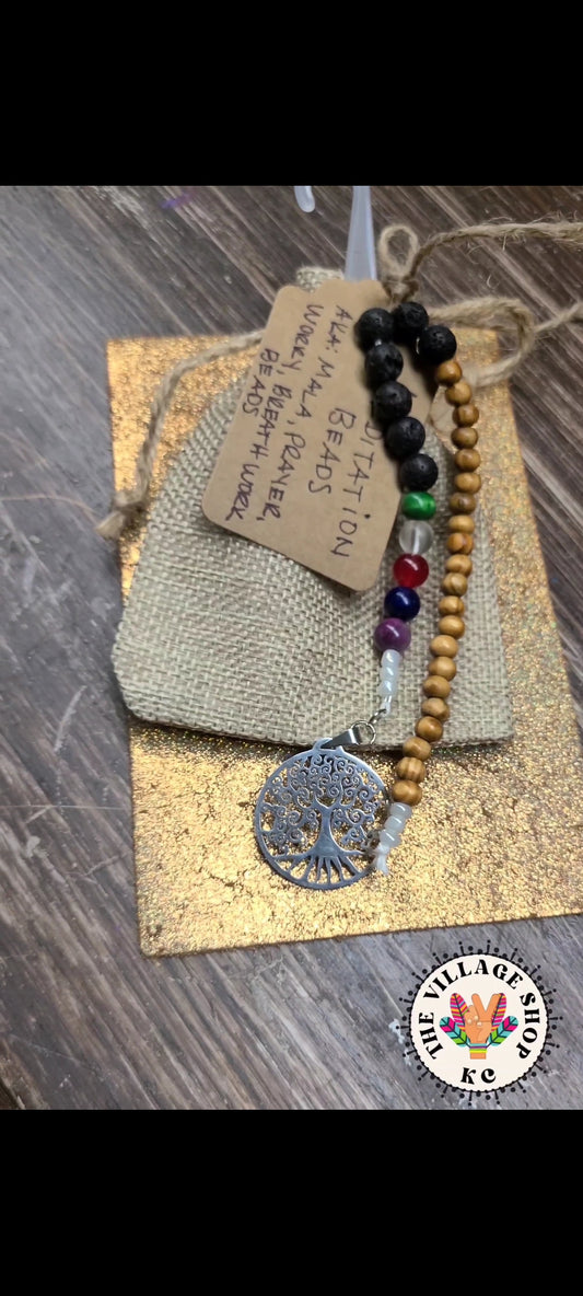 Meditation Beads with Tree of Life Charm