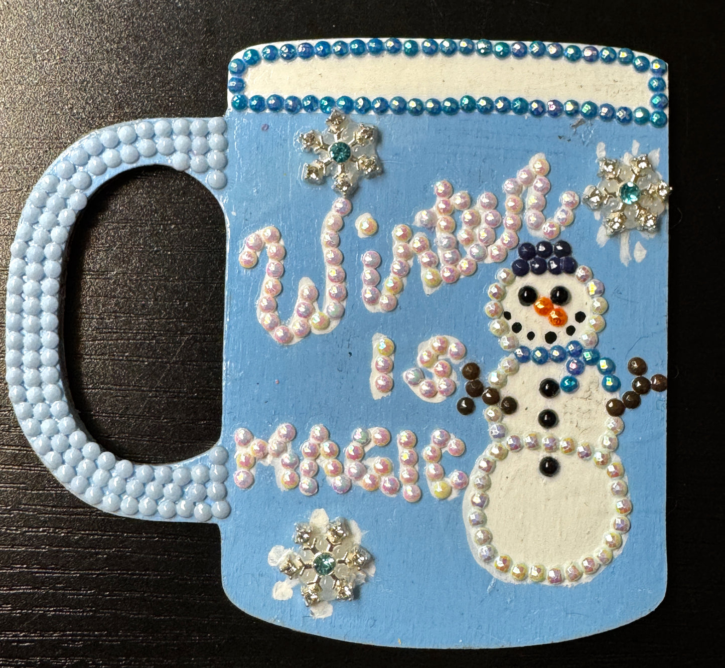 Winter is Magic Snowman Mug Magnet