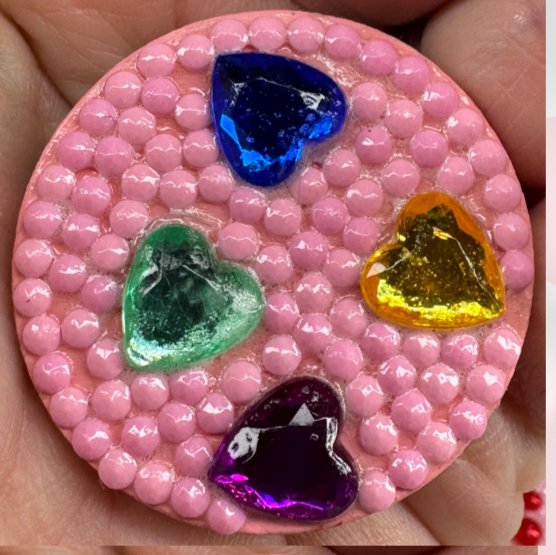 Rainbow Gems Heart Magnet