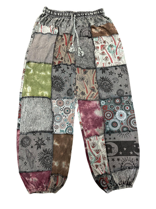 Cotton Patchwork Outer Interlock Boho Hippie Pant DT116