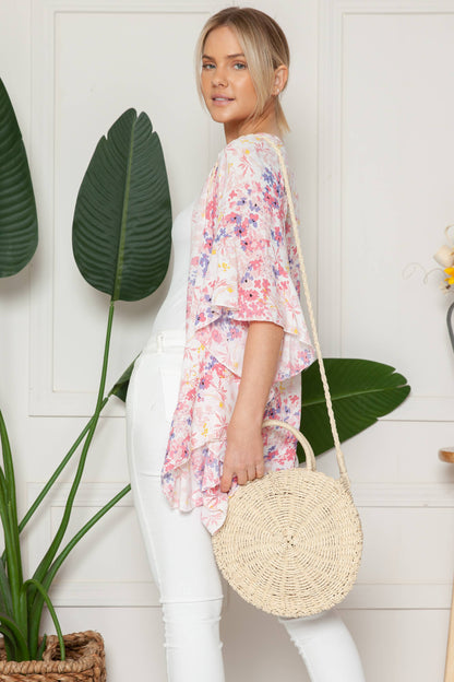 The Morgan | Rounded Rattan Woven Purse w/ Arm Strap