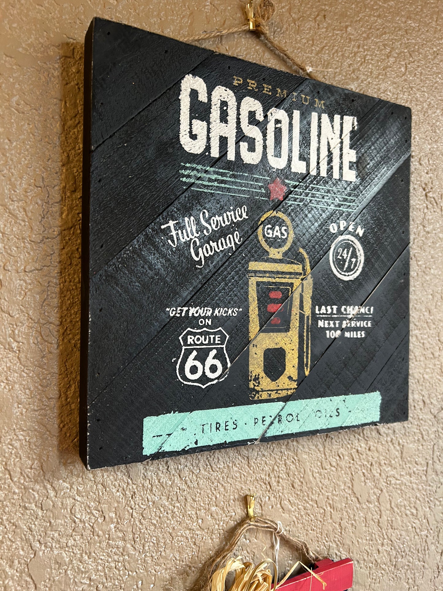 Gasoline square sign