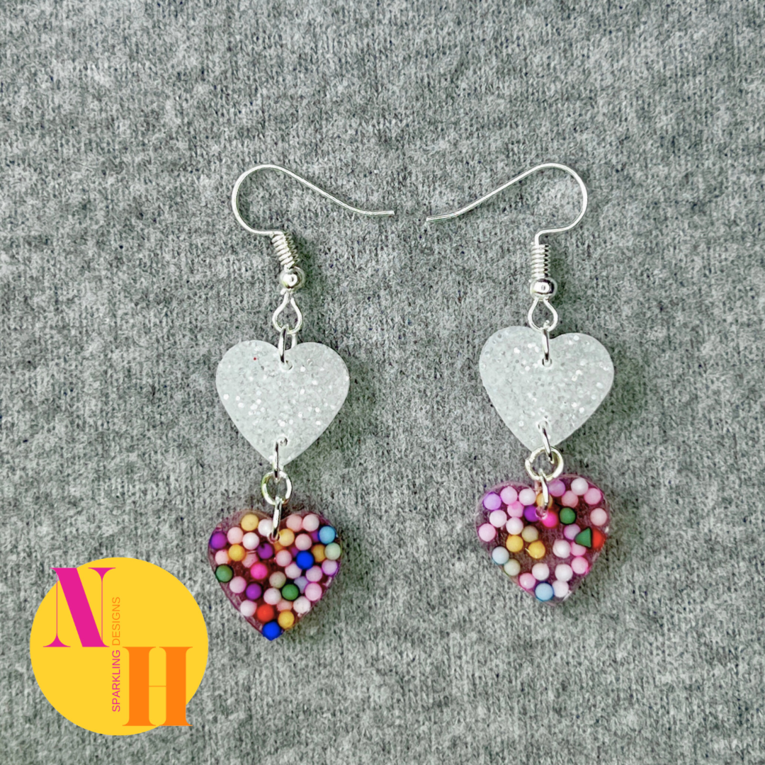 Heart Dangle Earrings by NHSD
