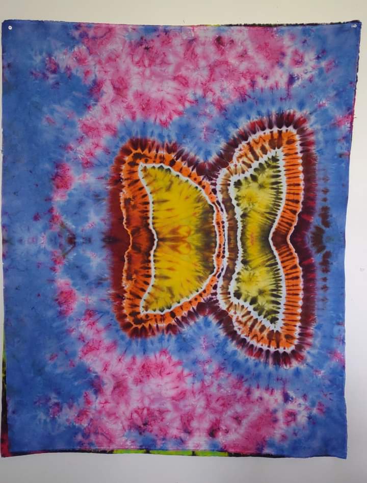 Liquid Dyed Butterfly Tapestry