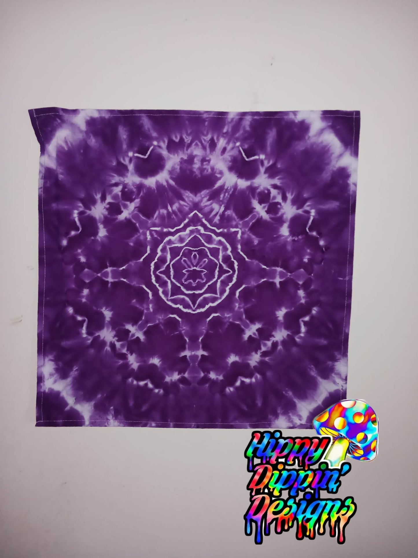 Purple lotus mandala flour sack towel